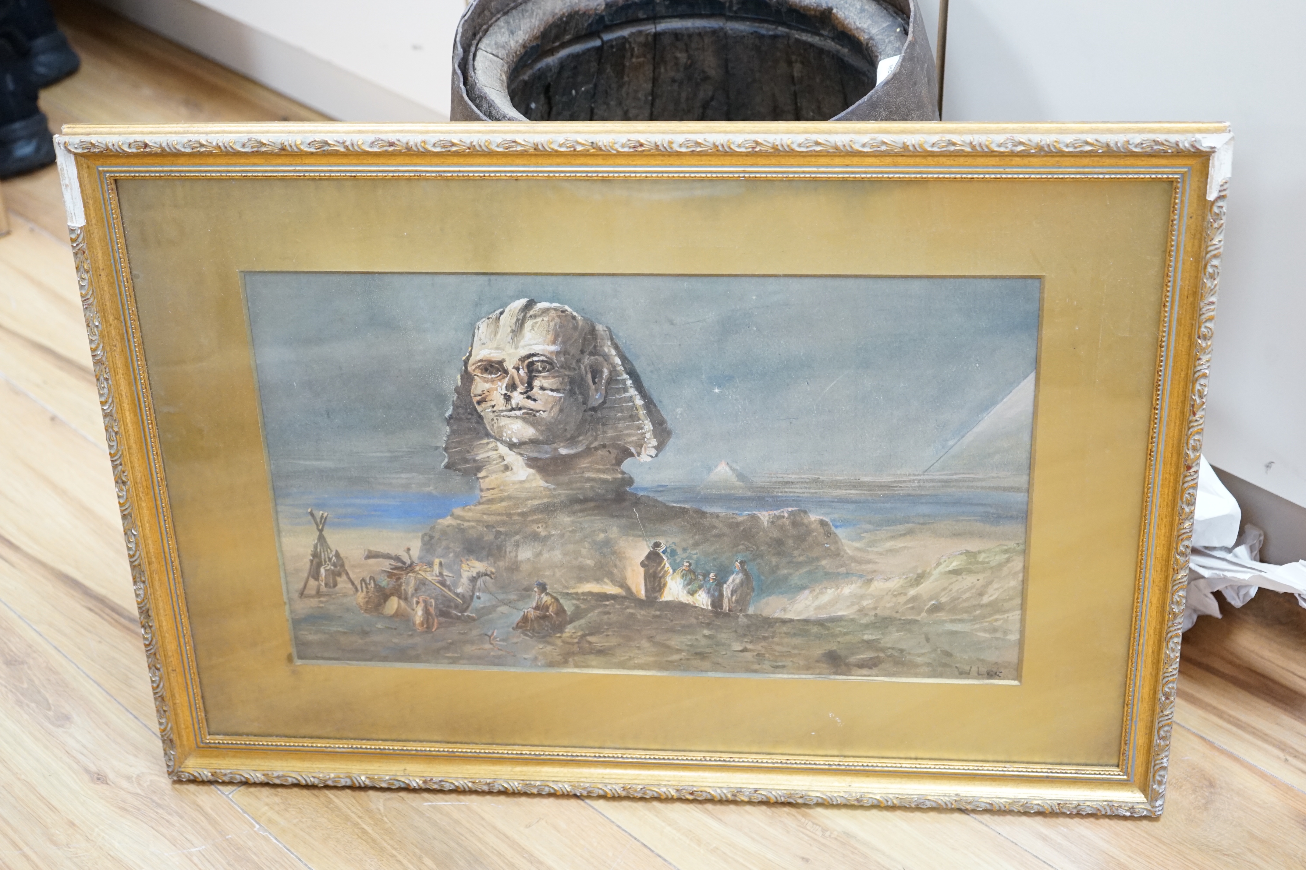 William Lee (1810-1865), watercolour, 'The Sphinx', signed, 27 x 46cm